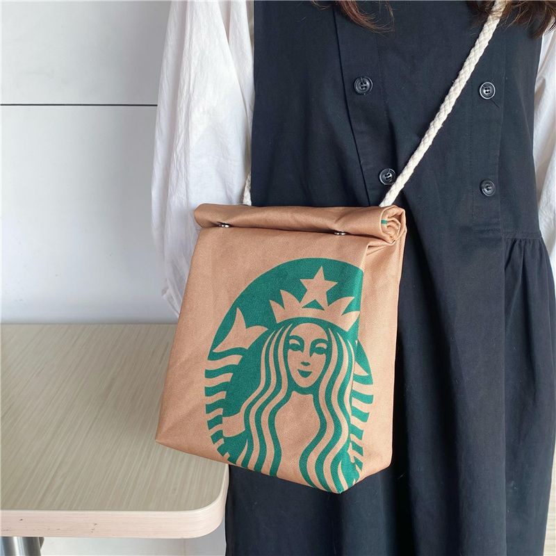 Balo Đi Học Cỡ Lớn In Họa Tiết Starbucks Sành Điệu Thời Trang 2022