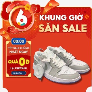 Giày 𝐉𝐨𝐫𝐝𝐚𝐧 𝐜ổ 𝐭𝐡ấ𝐩 ✿ full box ✿ giày 𝐉𝐨𝐫𝐝𝐚𝐧 1 paris xám xanh cổ thấp nam nữ