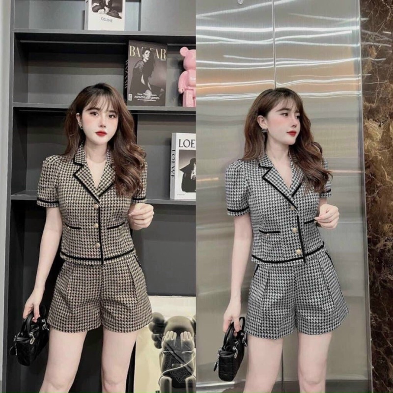 SÉT VEST DẠ PHỐI VIỀN XINH