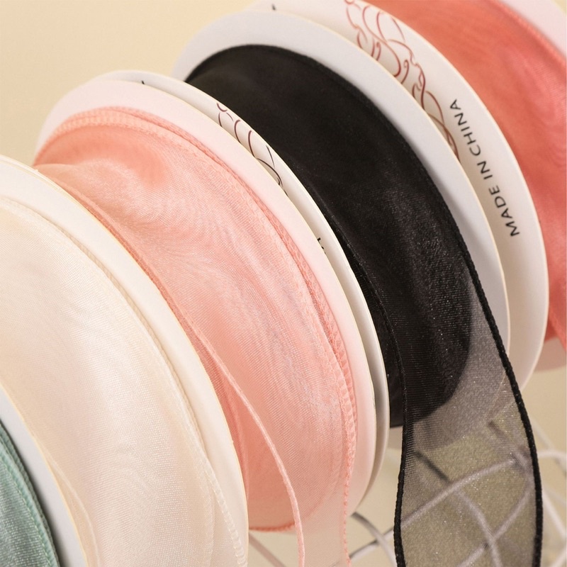 Cuộn ruy băng voan viền sóng  4cm, dài 10m