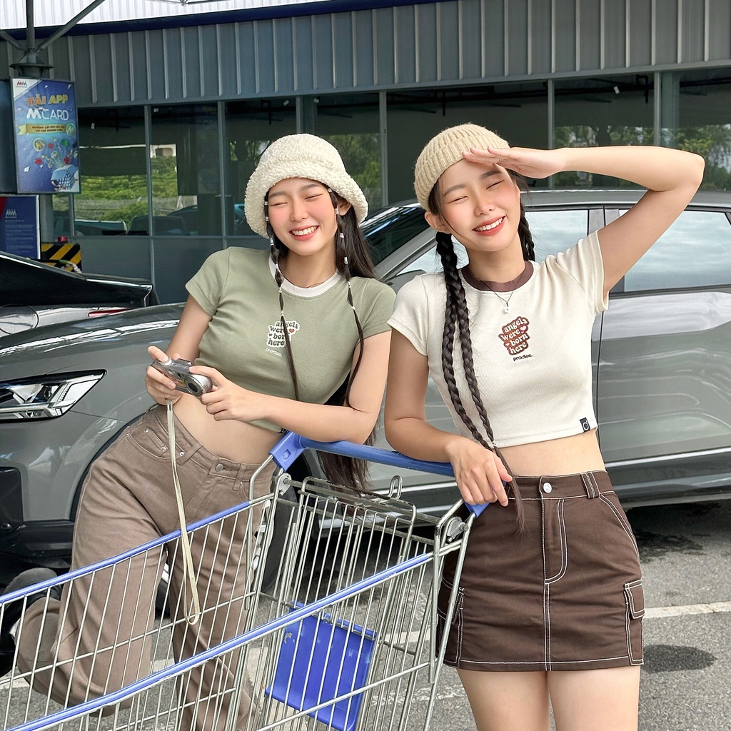 Chân Váy Kaki Túi Hộp PRADIES Cargo Mini Skirt