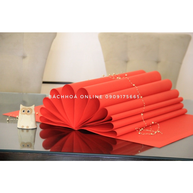 Giấy đỏ tết gấp quạt - kích thước 50x70cm