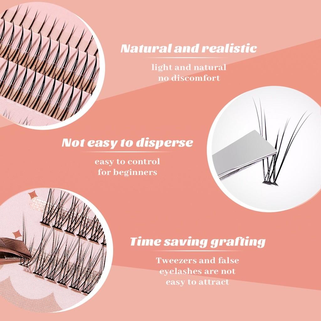 PVN56312 Lông mi giả tách sợi đuôi cá chữ A tự nhiên tự nối độ dài 9-11mm