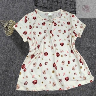 [Form Nhỏ] Áo Thun Hoa Nhí Cổ Tròn Tay Ngắn Dáng Croptop HEART & ARROW Hàng Xuất Xịn Chất Cao Cấp Mềm Mịn Mát Siêu Đẹp