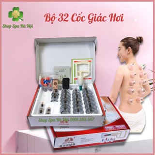 Bộ Giác Hơi Không Lửa 32 Cốc, Bộ Giác Hơi Chân Không 32 Ly Nhựa Cứng Loại 1