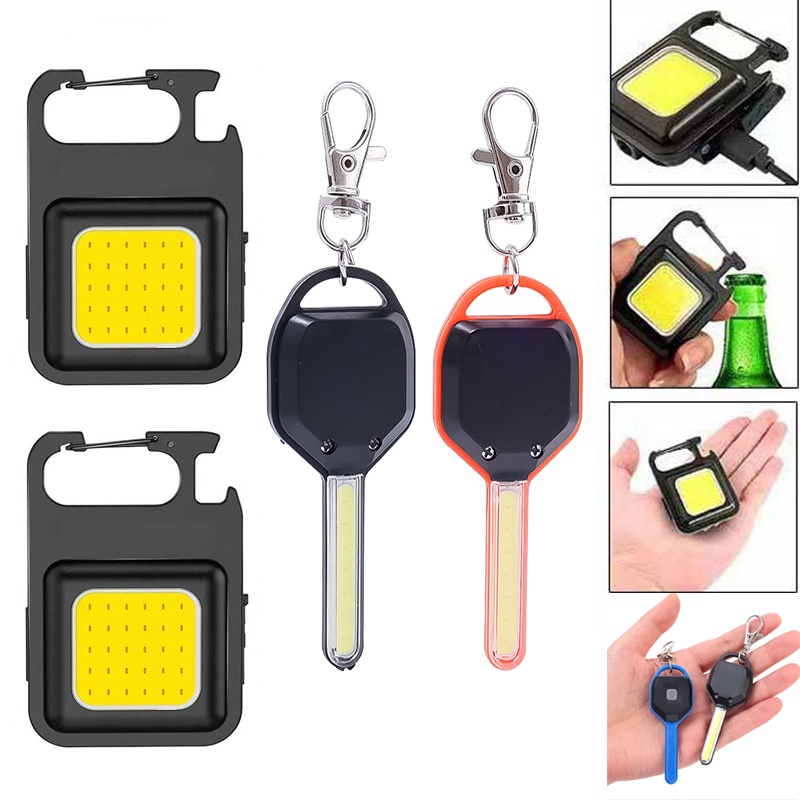 Đèn Pin LED COB Mini Bỏ Túi Hình Nút Bần Có Thể Sạc Lại Tiện Dụng