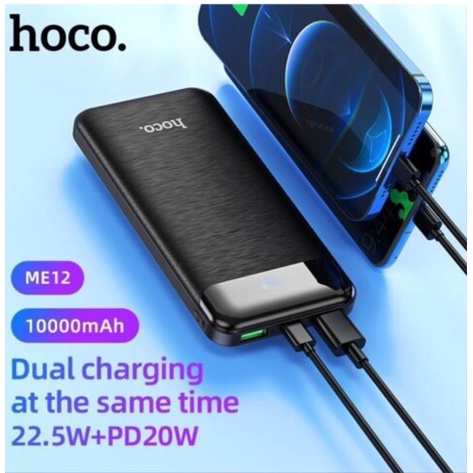 ⚡Mới⚡ Pin Sạc Dự Phòng Siêu Tốc 20W Hoco ME12 10000mAh Hỗ Trợ 2 Cổng Sạc Nhanh PD 22.5W + QC3.0 Chính Hãng BH 12 Tháng