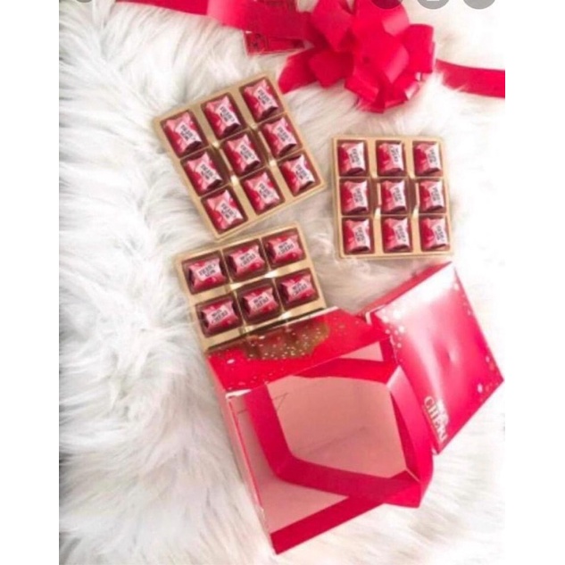 Socola nhân rượu MON CHÉRY hộp nơ đỏ 283g