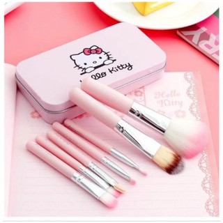 Bộ cọ trang điểm 7 Món Kitty Đẹp có hộp