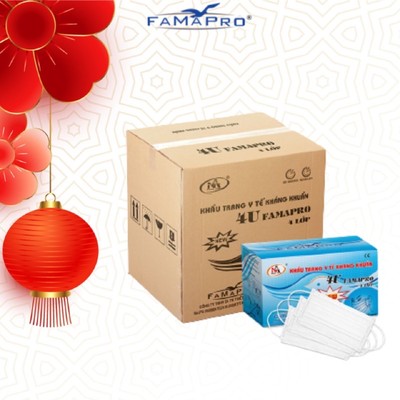 [THÙNG 50 HỘP] Khẩu trang y tế 4 lớp  Famapro  ( 50 cái/ hộp )