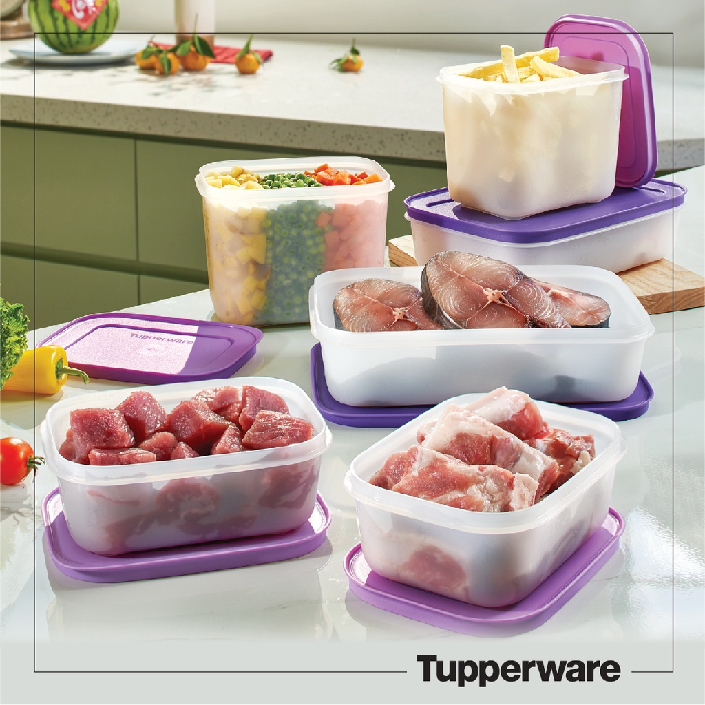 Combo hộp trữ đông và trữ mát Tupperware Violet Ventsmart - Bảo hành trọn đời - Nhựa nguyên sinh an toàn sức khoẻ