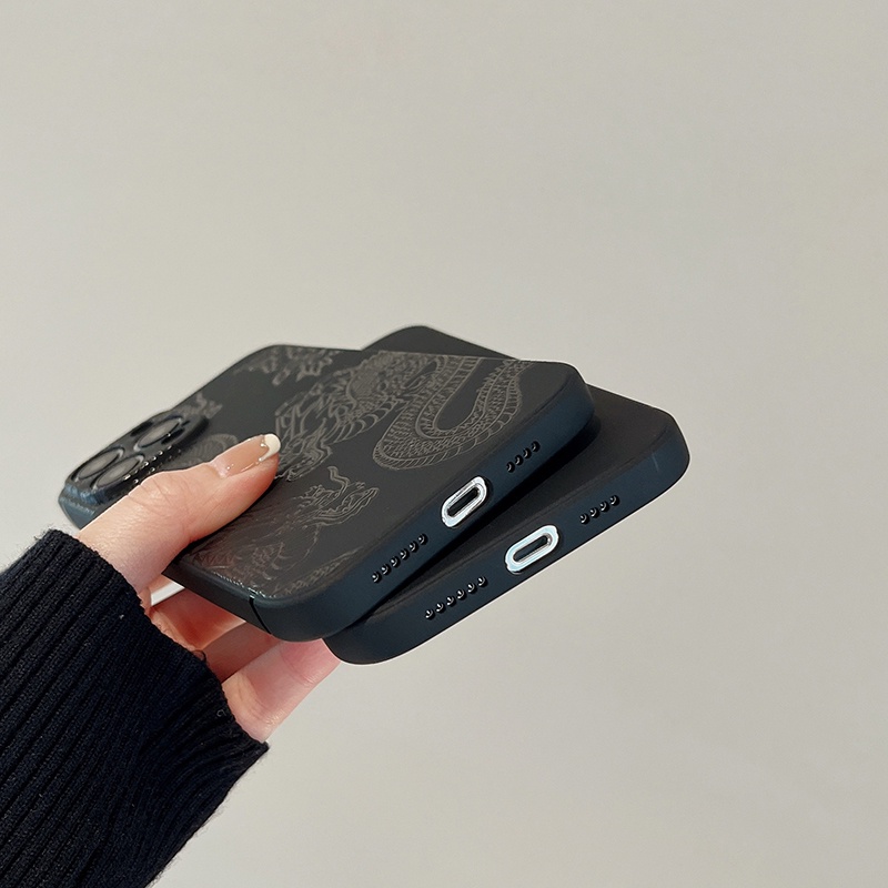 Ôp Điện Thoại tpu Dẻo Họa Tiết Hoạt Hình dragon & eagle Cho iphone 11 12 13 14 15 pro max 7 8 plus x xr xs max Ốp