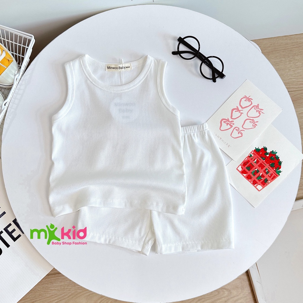 Bộ Ba Lỗ Cho Bé Trai Bé Gái 6-28KG Chất Len Tăm Cao Cấp Co Giãn Và THấm Hút Mồ Hôi Tốt