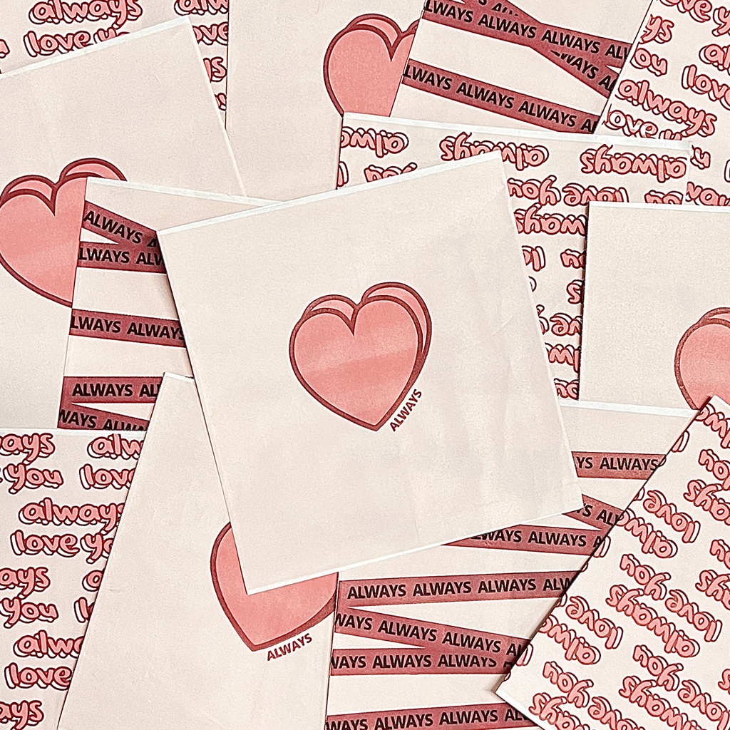 Túi Giấy Đựng Quà Tặng ins Blogger 'S same love Xinh Xắn Dễ Thương