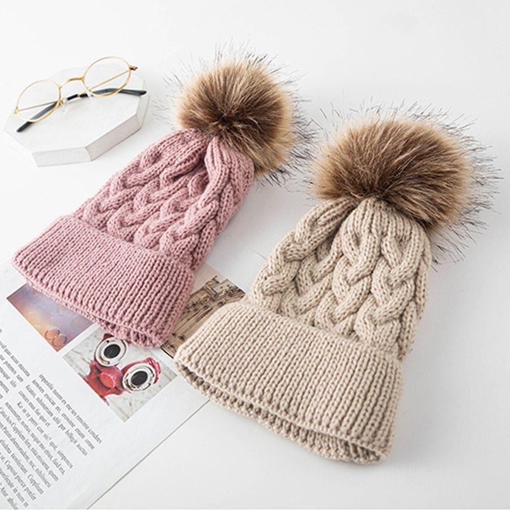 SUMU Mũ Len Màu Sắc Nhã Nhặn Giữ Ấm Cho Bé