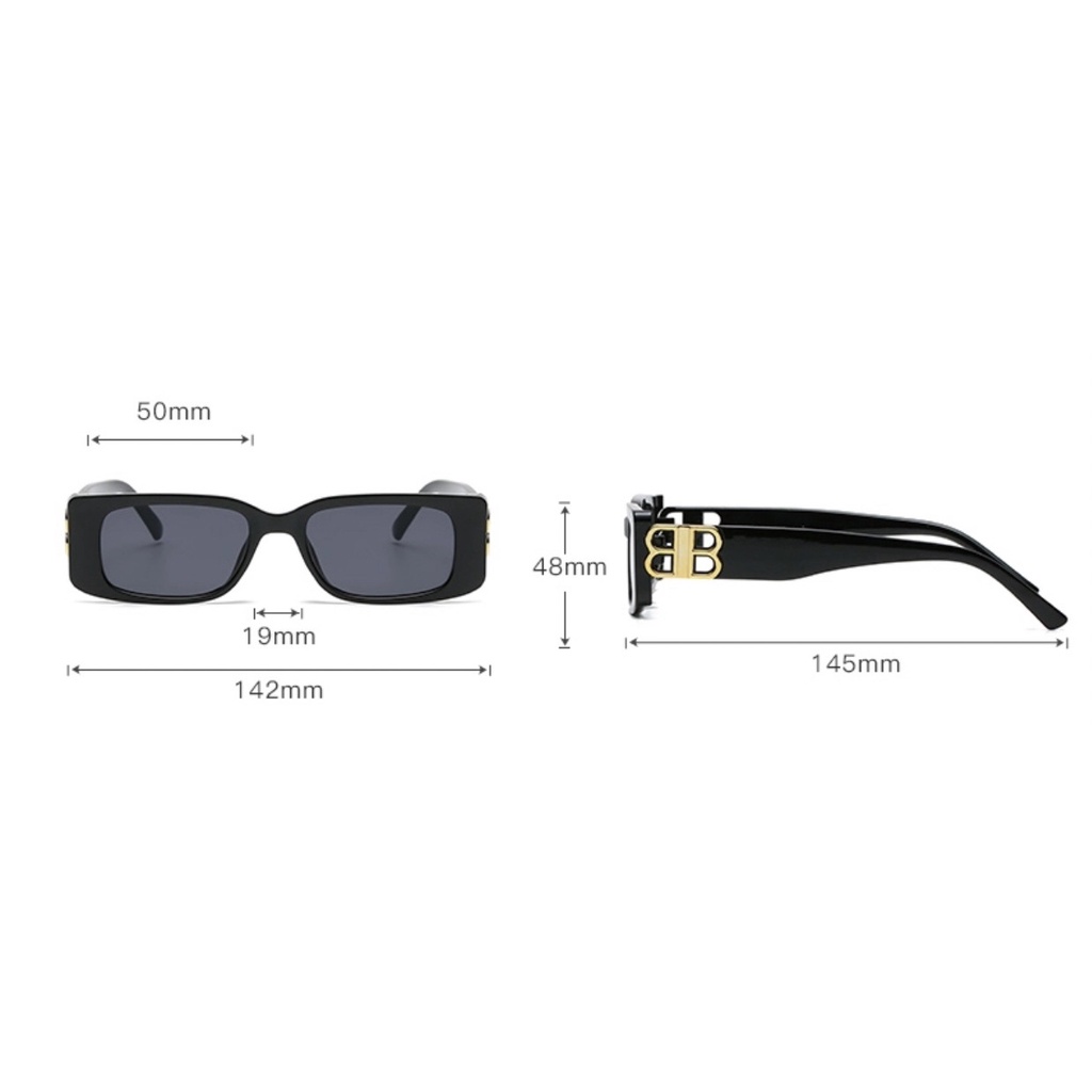 Gọng kính râm nam nữ hiệu Balen dáng vuông nhỏ hotrend