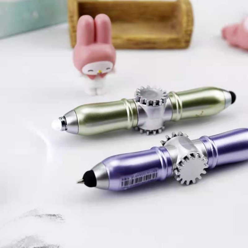 Bút Bi Kết Hợp Con Quay Fidget Spinner Có Đèn Led Đa Năng