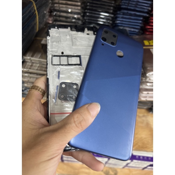 Vỏ bộ full Oppo c15 / Vỏ khung sườn + Khay SIM + Kính Camera Oppo C15