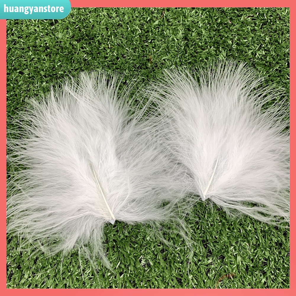 HY/ 2 kẹp tóc lông vũ đính đá và ngọc trai giả