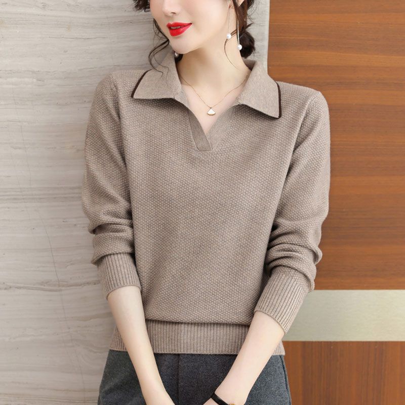 Áo Sweater Dệt Kim Tay Dài Dáng Rộng Phong Cách Thời Trang Phương Tây Dành Cho Nữ 9GZO
