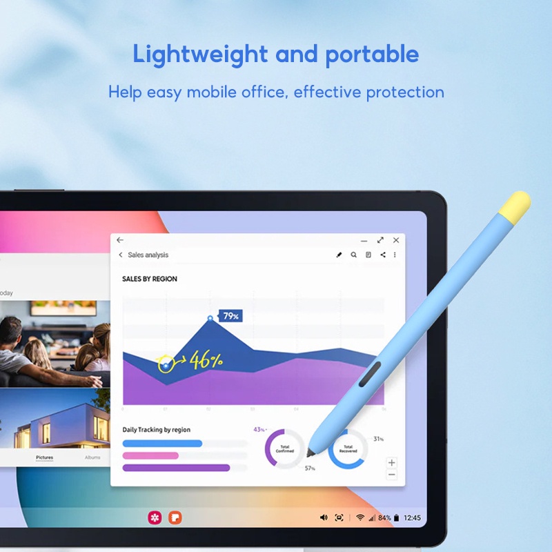 Vỏ TBTIC silicon bảo vệ bút cảm ứng cho Samsung S8 S7 Plus Ultra S6 Lite S