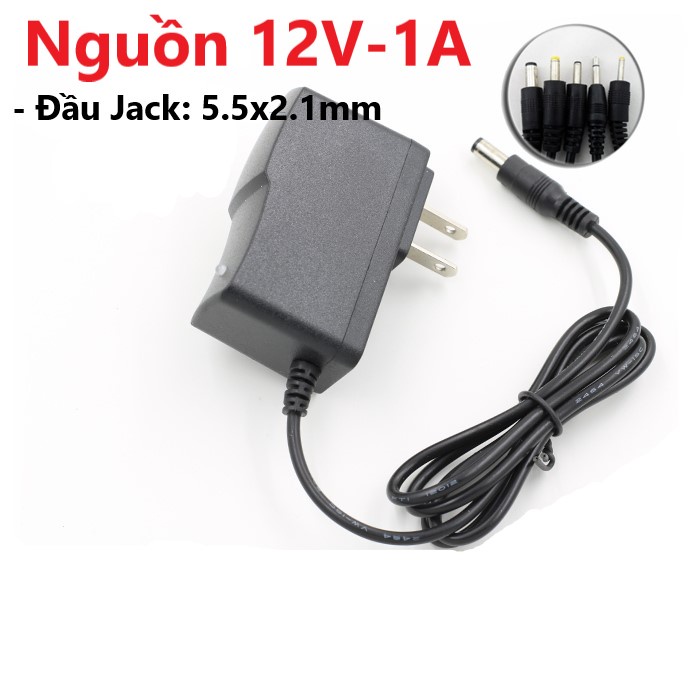 Nguồn Adapter 5V, 9V, 12V, 24V, 1A , 2A, 12V 6A - Nguồn DC, Bộ Đổi Nguồn AC-DC - Đầu Jack 5.5x2.1mm, Dây dài 1M
