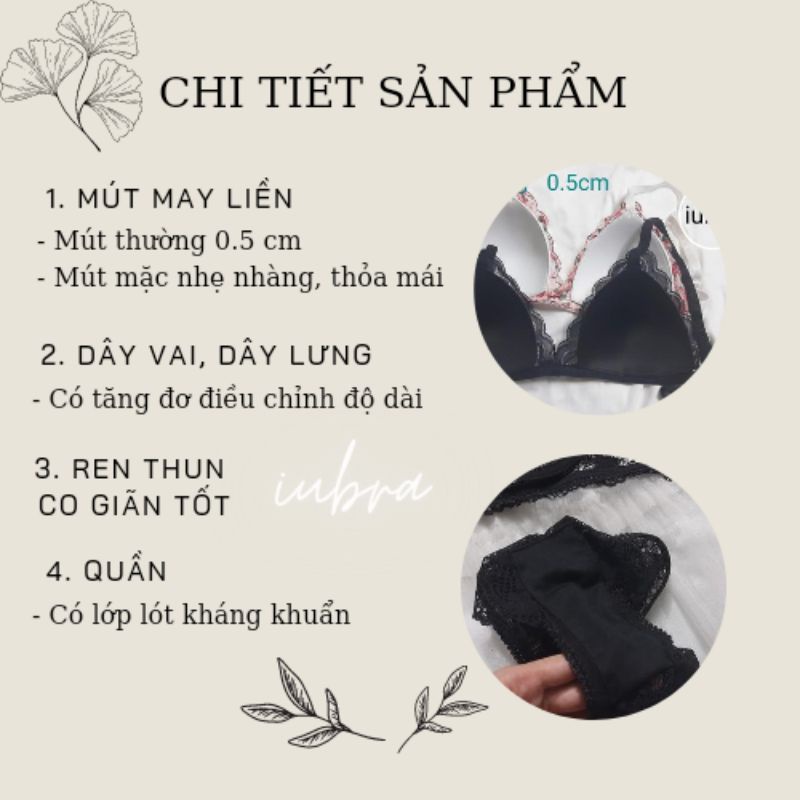 ♥️12 màu TÔNG TỐI♥️ Bộ đồ lót ren thun, cạp cao, có mút, không gọng. Quyến rũ, gợi cảm. | BigBuy360 - bigbuy360.vn