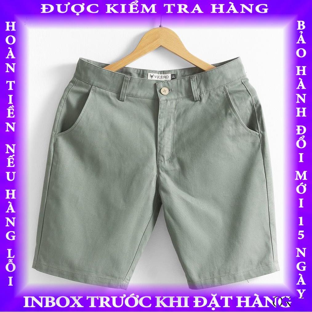 Quần Short Nam Kaki Mềm Mịn VICERO 6 Màu Trẻ Trung Phong Cách Hàn Quốc trantuan