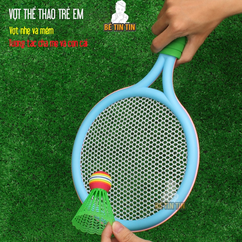 Vợt Đánh TENNIS Kèm 1 Quả Bóng Tennis Và 1 quả cầu lông Cho Bé - Vợt cầu lông trẻ em- Đồ Chơi TinTin