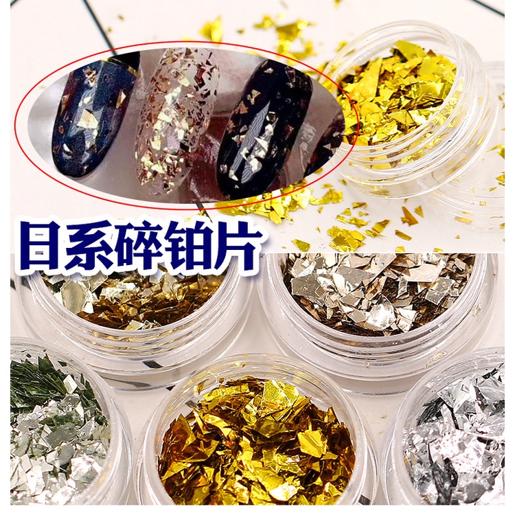 Phụ Kiện Lá Thiếc Siêu Mỏng Không Bạch Kim Trang Trí Móng Tay