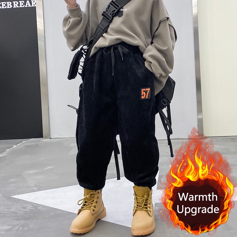 Quần Nhung Dày Dặn Giữ Ấm Mùa Đông Phong Cách Mới Cho Bé Trai