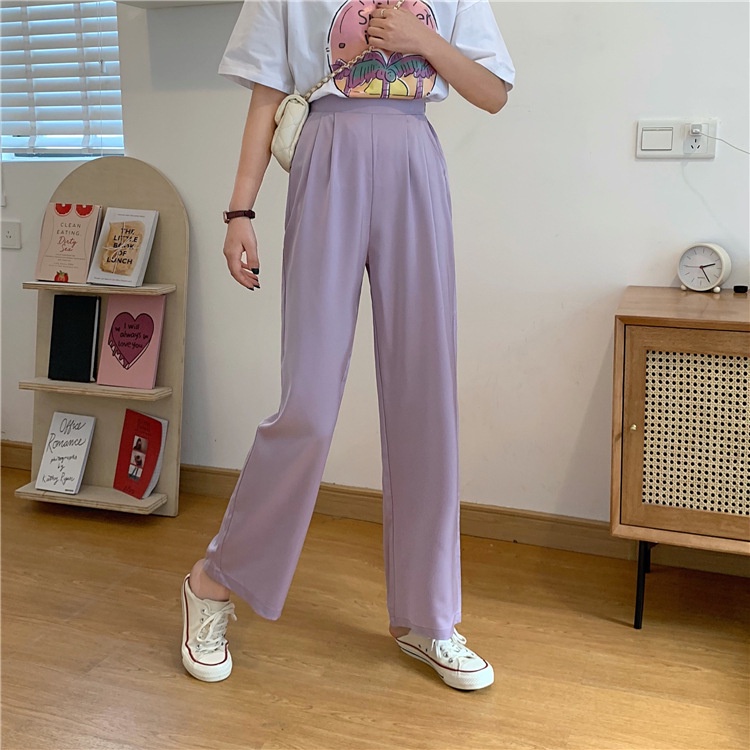 Quần Dài Lưng Cao Ống Rộng Size Lớn Thời Trang Cho Nữ