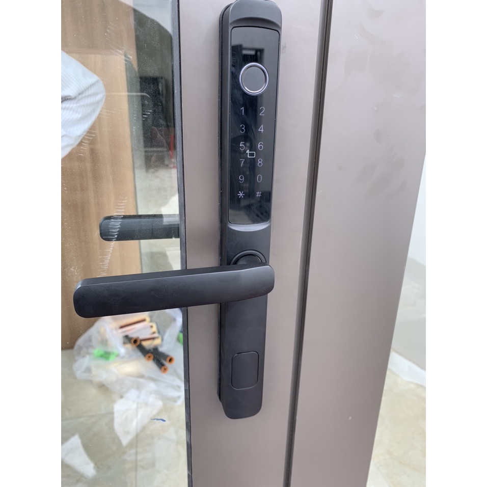 Khóa vân tay cửa nhôm Xingfa thông minh A300F dùng app TTLOCK - Phù hợp cửa nhôm XINGFA và cửa gỗ - BH 12 tháng