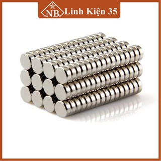 Combo 50 viên nam châm đất hiếm tròn 5x2mm (Nam châm vĩnh cửu từ tính hút cực mạnh)