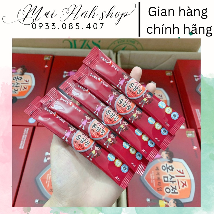 Thùng nước Hồng Sâm Baby SangA Hàn Quốc vị trái cây 30 gói giúp bé ăn ngon miệng, tăng cường sức đề kháng, ngủ ngon