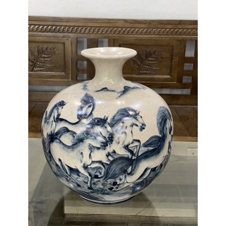 Bình hút lộc, lọ hoa hút lộc  decor đẹp men rạn cổ gốm sứ bát tràng