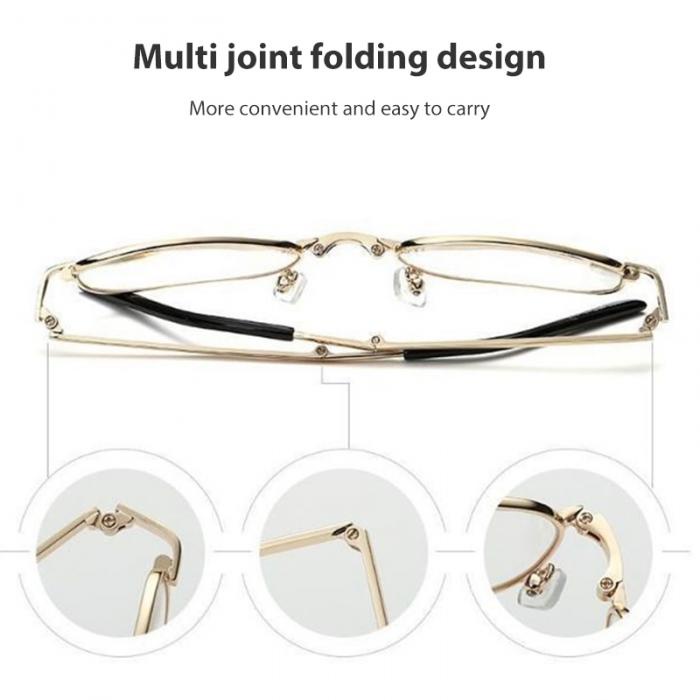 Kính Đọc Sách Gập Được Bằng Vải Và Da Kèm Hộp Đựng Dành Cho Nam Và Nữ