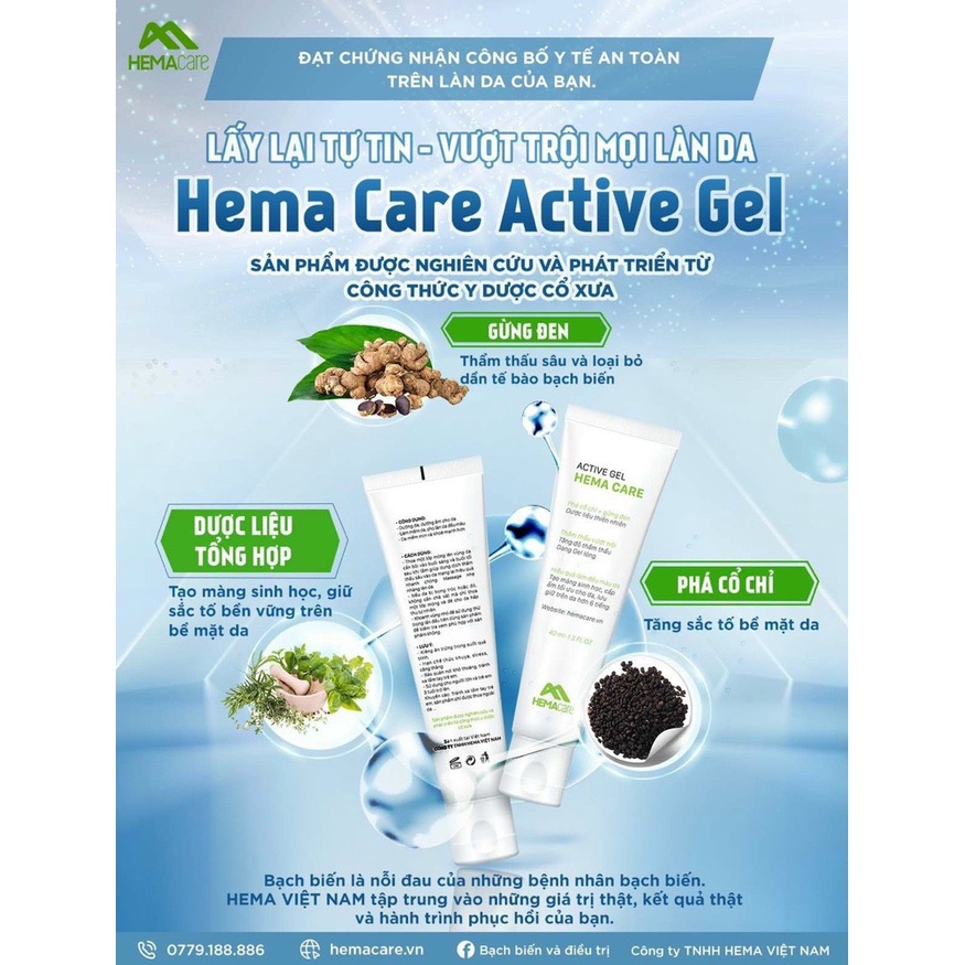 Bạch Biến  HEMA  ACTIVE GEL 40ml