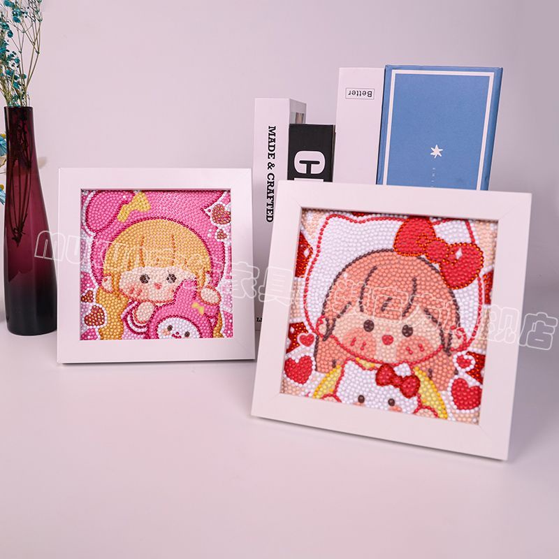 Sanrio Bộ Tranh Đính Đá Tự Làm / Quà Tặng Cho Bạn Gái Họa Tiết Hoạt Hình