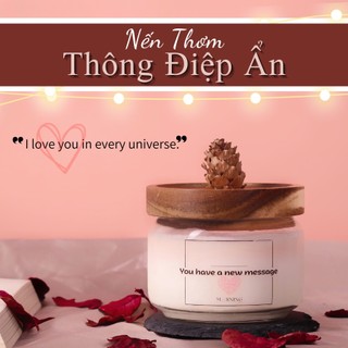 Nến thông điệp ẩn morning,dear | nến thơm lời nhắn, set quà yêu thương cao cấp, thơm phòng thư giãn