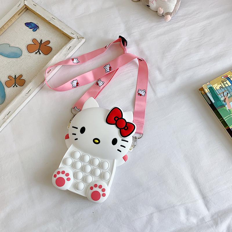 PVN56544 Túi Đeo Chéo Bằng Silicon Họa Tiết Hoạt Hình Dễ Thương Thời Trang 2022 Cho Bé
