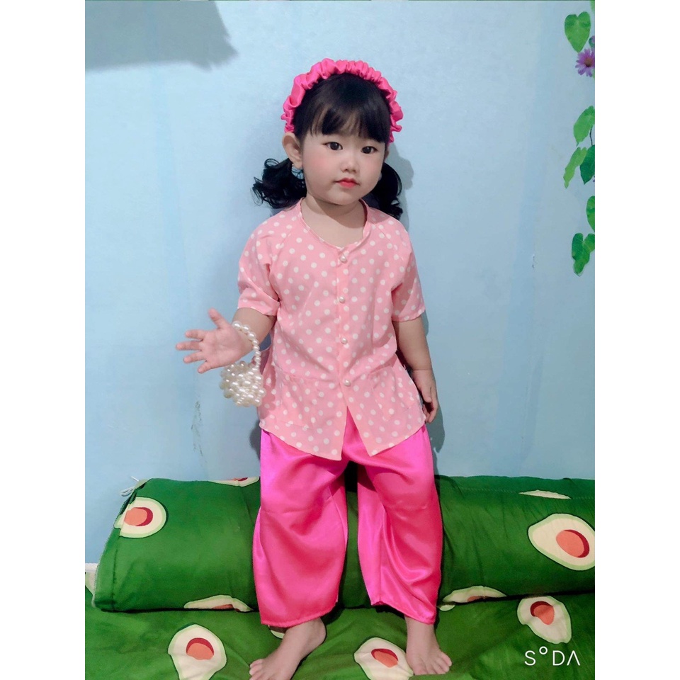 BỘ BÀ BA LỤA HOA CHO BÉ