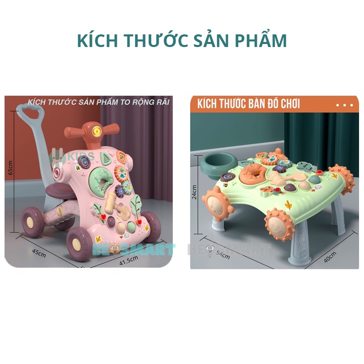 Xe tập đi đa năng 6in1 chính hãng, xe đẩy cho bé có khóa bánh và tăng độ cao theo sở thích