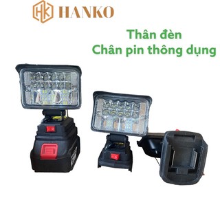 Thân đèn dùng pin chân makita 4cm bóng led siêu sáng