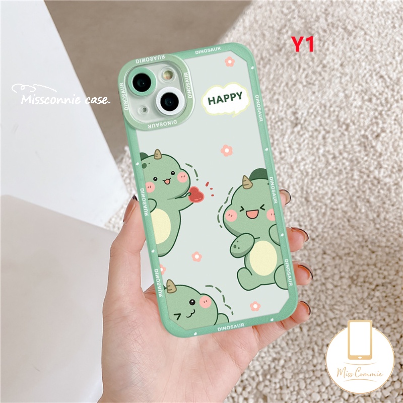 Ốp Điện Thoại TPU Mềm Hình Khủng Long Uống Trà Sữa Cho IPhone 7 8 Plus 6 6S Plus 11 12 13 14 Pro Max XR X XS Max SE 2020