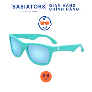 Kính chống tia cực tím có tròng kính phân cực cho bé Babiators - The Surfer, Xanh ngọc, Tráng gương xanh, 3-5 tuổi