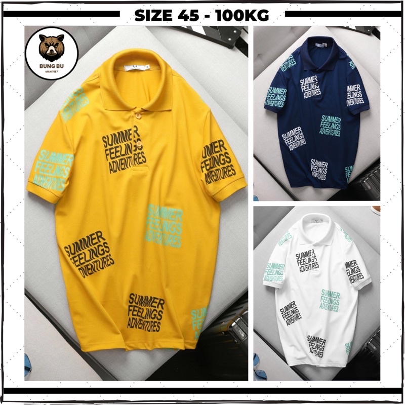 Áo thun polo nam big size 100kg vải cá sấu cotton 100% thêu OA, áo thun nam trung niên cho bố kiểu hoạ tiết basic