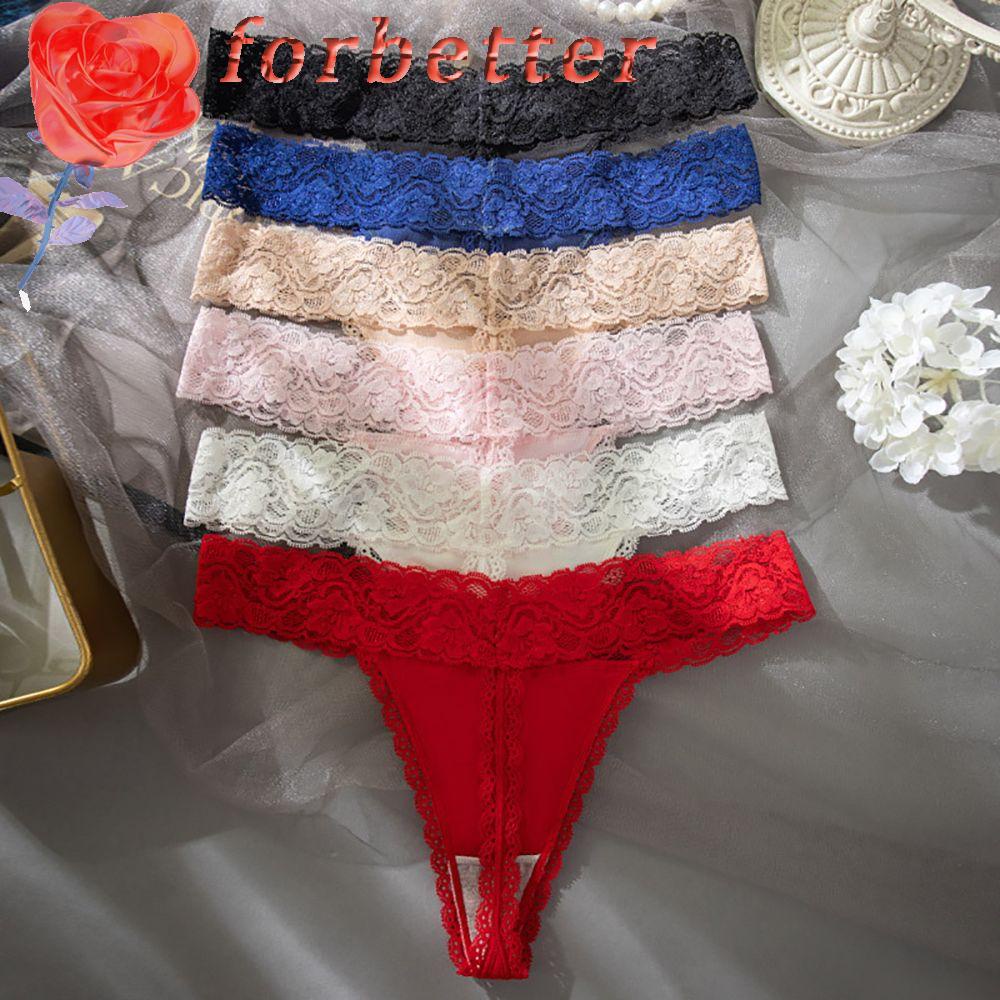Quần Lót Ren Lưng Thấp Thoáng Khí Màu Sắc Đơn Giản Quyến Rũ Cho Nữ