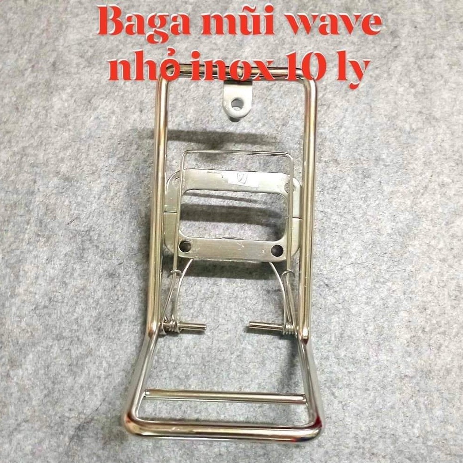 BAGA MŨI WAVE NHỎ INOX 10 LY BÓNG SÁNG CHẮC CHẮN