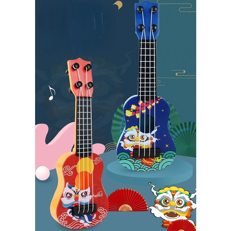 Đàn ukulele mini đồ chơi hỗ trợ giáo dục sớm cho bé Yukri Mô Hình Đồ Chơi Đàn Ghita mini Cho Bé